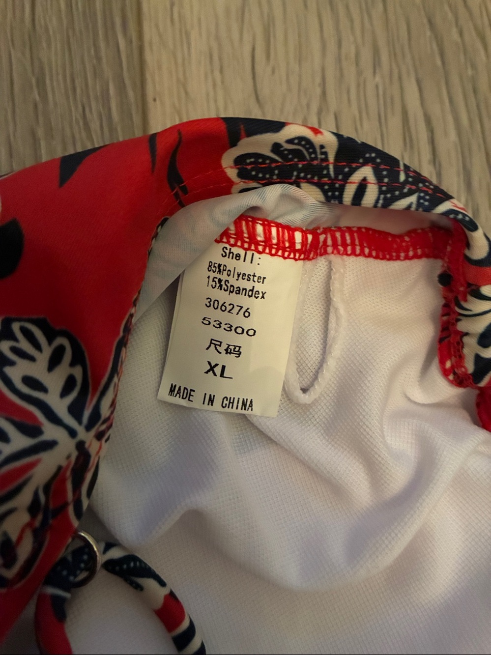 XL Red Floral Ruched Tankini Skirted 2 Piece Swimsuit NWOT - Picture 7 of 7